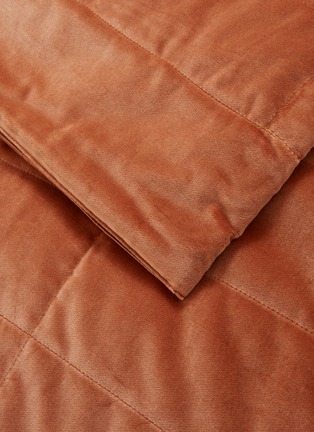 Detail View - Click To Enlarge - FRETTE - Velvet cashmere bedcover – Copper