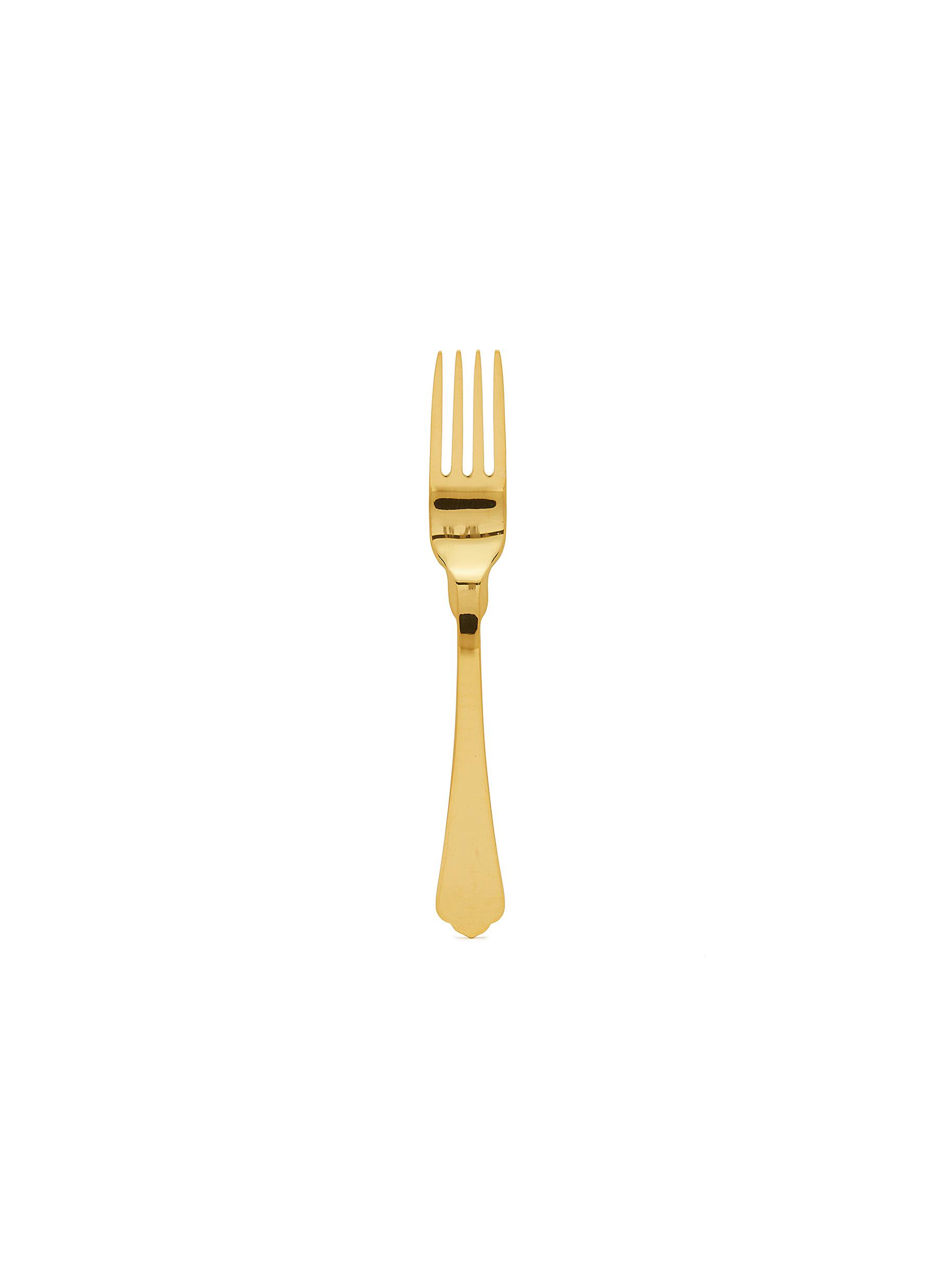 Naples Titanium Gold Dessert Fork