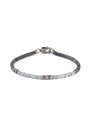 Main View - Click To Enlarge - TATEOSSIAN - Electroplated hematite silver rhodium-plated bamboo bracelet