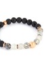 Detail View - Click To Enlarge - TATEOSSIAN - Rose gold nugget agate lava beads bracelet