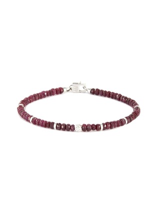 Main View - Click To Enlarge - TATEOSSIAN - Nodo Precious' ruby bead silver bracelet