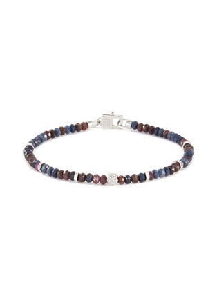 Main View - Click To Enlarge - TATEOSSIAN - Blue and red sapphire silver disc bead bracelet