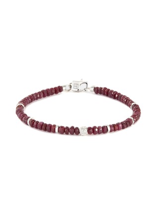 Main View - Click To Enlarge - TATEOSSIAN - Nodo Precious' ruby bead silver bracelet