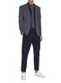 Figure View - Click To Enlarge - THEORY - 'Curtis' seersucker check cotton blend suiting pants