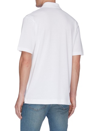 Back View - Click To Enlarge - ACNE STUDIOS - Face patch polo shirt