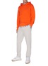 Figure View - Click To Enlarge - ACNE STUDIOS - Face embroidered patch cotton hoodie