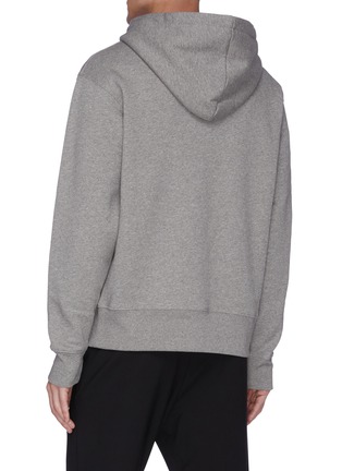 Back View - Click To Enlarge - ACNE STUDIOS - Face patch cotton hoodie