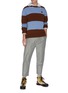 Figure View - Click To Enlarge - ACNE STUDIOS - Face patch block stripe wool sweater