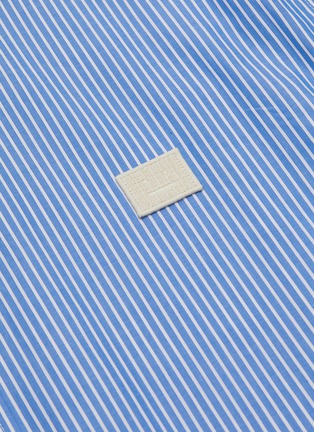  - ACNE STUDIOS - Oversized face patch stripe cotton shirt