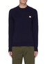 Main View - Click To Enlarge - ACNE STUDIOS - Face embroidered patch wool sweater