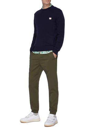 Figure View - Click To Enlarge - ACNE STUDIOS - Face embroidered patch wool sweater