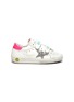 Main View - Click To Enlarge - GOLDEN GOOSE - 'Old School' sequin star patch toddler leather shoes