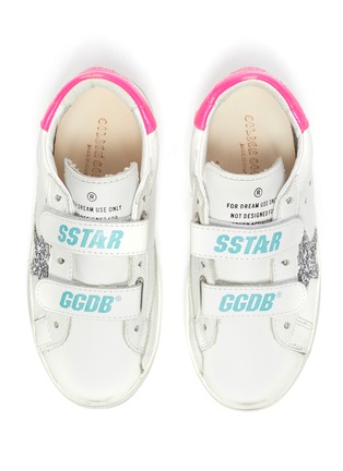 Figure View - Click To Enlarge - GOLDEN GOOSE - 'Old School' sequin star patch toddler leather shoes