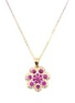 Main View - Click To Enlarge - LC COLLECTION JEWELLERY - Diamond ruby 18k gold floral pendant