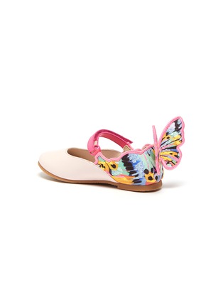 Detail View - Click To Enlarge - SOPHIA WEBSTER - 'Chiara' embroidered butterfly wing velcro strap toddler ballerina flats