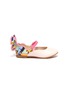 Main View - Click To Enlarge - SOPHIA WEBSTER - 'Chiara' embroidered butterfly wing velcro strap toddler ballerina flats