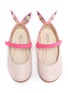Figure View - Click To Enlarge - SOPHIA WEBSTER - 'Chiara' embroidered butterfly wing velcro strap toddler ballerina flats