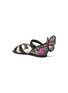 Detail View - Click To Enlarge - SOPHIA WEBSTER - 'Chiara' embroidered velcro strap toddler ballerina flats