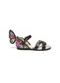 Main View - Click To Enlarge - SOPHIA WEBSTER - 'Chiara' embroidered velcro strap toddler ballerina flats