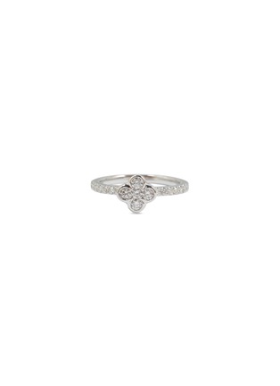 Main View - Click To Enlarge - LC COLLECTION JEWELLERY - Pavé diamond 18K white gold floral ring