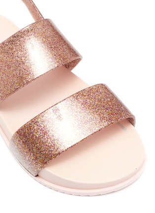 Detail View - Click To Enlarge - MELISSA - Mel Cosmic slingback glitter double band kids sandals