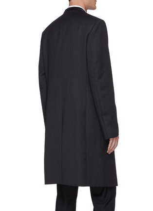 Back View - Click To Enlarge - MAISON MARGIELA - Collarless wool overcoat