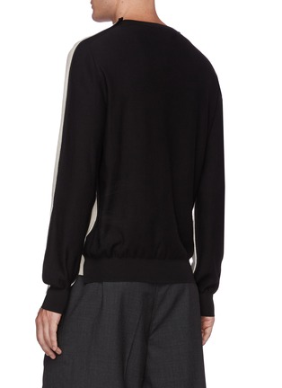 Back View - Click To Enlarge - MAISON MARGIELA - Contrast panelled knit sweater