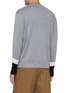 Back View - Click To Enlarge - NEIL BARRETT - Modernist colourblock cuff wool blend sweater