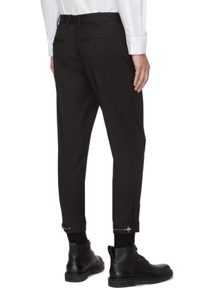 Back View - Click To Enlarge - NEIL BARRETT - Roll up cuff stretch wool suiting pants
