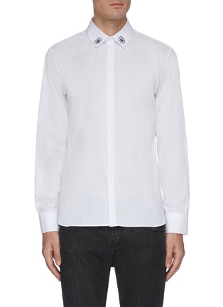 Main View - Click To Enlarge - NEIL BARRETT - Embroidered collar shirt