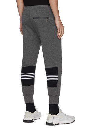 Back View - Click To Enlarge - NEIL BARRETT - Stripe panel elastic waist jogging pants