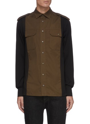 Main View - Click To Enlarge - NEIL BARRETT - Panelled chest pocket utilitarian shirt