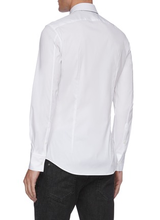 Back View - Click To Enlarge - NEIL BARRETT - Contrast tuxedo collar shirt