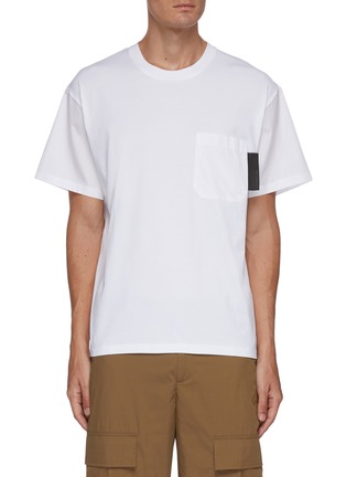 Main View - Click To Enlarge - NEIL BARRETT - Pocket tag crewneck cotton T-shirt