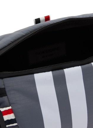 Detail View - Click To Enlarge - THOM BROWNE  - Bar stripe detail ripstop waistbag