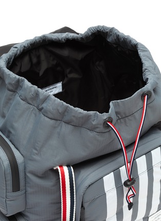Detail View - Click To Enlarge - THOM BROWNE  - Four bar ripstop backpack