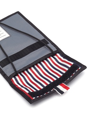 Detail View - Click To Enlarge - THOM BROWNE  - Interlock stripe tag drawcord tech pouch