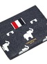 Detail View - Click To Enlarge - THOM BROWNE  - Elephant print leather cardholder