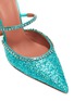 Detail View - Click To Enlarge - AMINA MUADDI - Gilda crystal strap sequin heeled mules