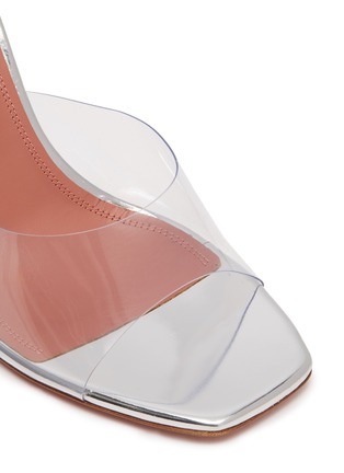 Detail View - Click To Enlarge - AMINA MUADDI - Lupita clear PVC heeled mules