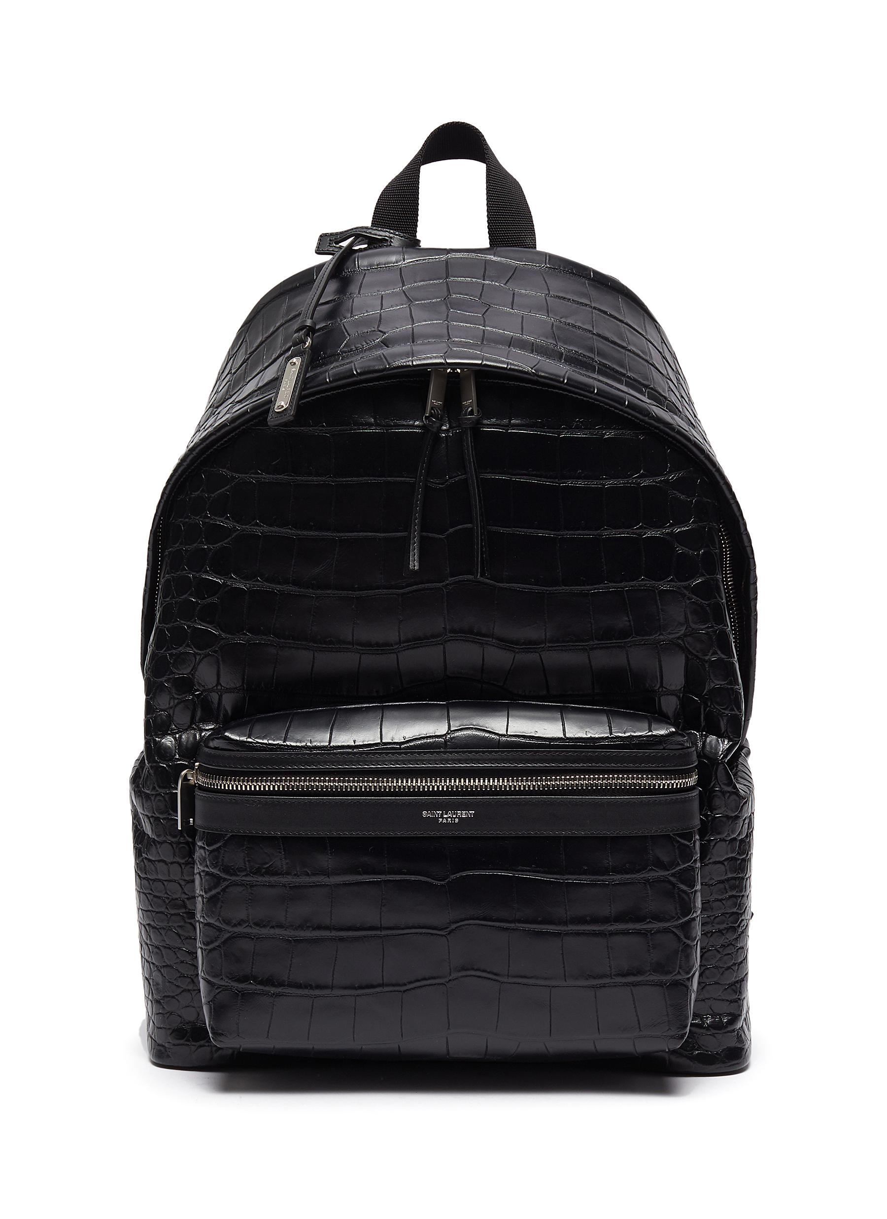 saint laurent croc embossed