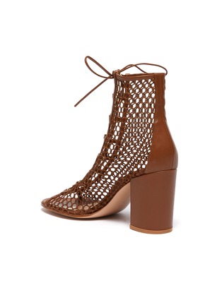  - GIANVITO ROSSI - Open toe lace-up mesh boots