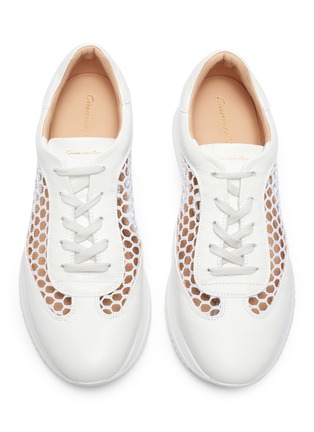 Detail View - Click To Enlarge - GIANVITO ROSSI - Speedster' perforated mesh lace up sneakers