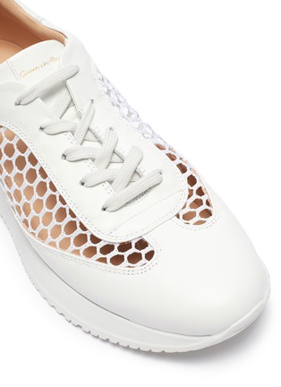 Detail View - Click To Enlarge - GIANVITO ROSSI - Speedster' perforated mesh lace up sneakers