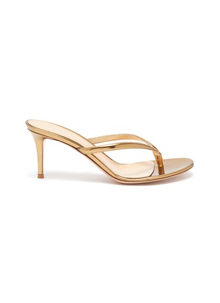 Main View - Click To Enlarge - GIANVITO ROSSI - Calypso' thong leather heeled sandals