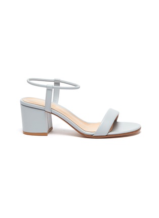 Main View - Click To Enlarge - GIANVITO ROSSI - Circle strap block heel leather sandals