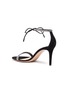  - GIANVITO ROSSI - Open toe strass strap ribbon ankle leather heeled sandals