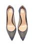 Detail View - Click To Enlarge - GIANVITO ROSSI - Rania' iridescent organza suede leather pumps