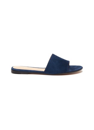 Main View - Click To Enlarge - GIANVITO ROSSI - One band suede leather flat sandals