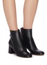 Figure View - Click To Enlarge - GIANVITO ROSSI - Metal zip leather boots
